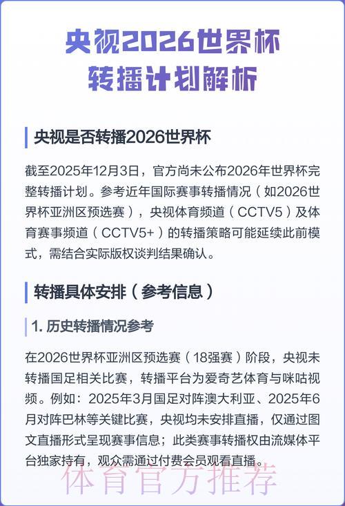 2026世界杯直播能收看多语言解说吗？